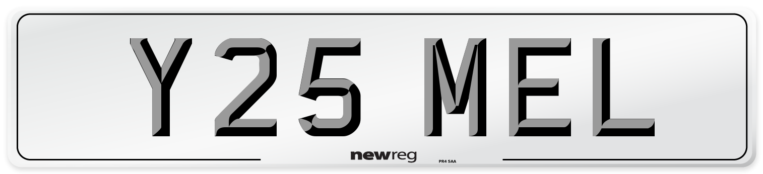 Y25 MEL Number Plate from New Reg